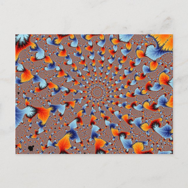 Tarjeta postal azul rojo (Anverso)