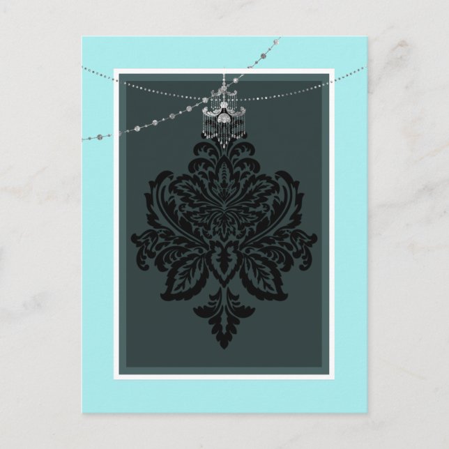 Tarjeta postal azul y negra (Anverso)