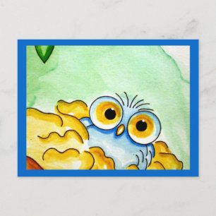 TARJETA POSTAL BABY BLUE OWL 1