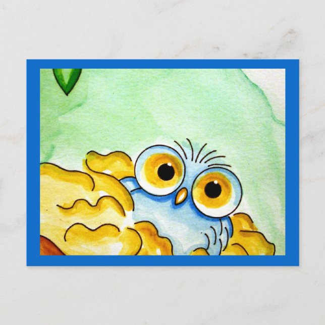 TARJETA POSTAL BABY BLUE OWL 1 (Anverso)
