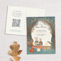 Tarjeta postal Baby Shower de los amigos de Woodla