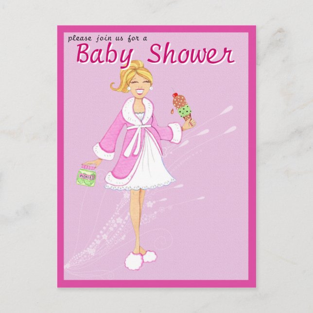 Tarjeta postal Baby Shower para el Crema de Pickle (Anverso)