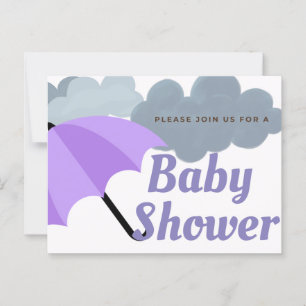 Tarjeta postal Baby Shower Rainy Day