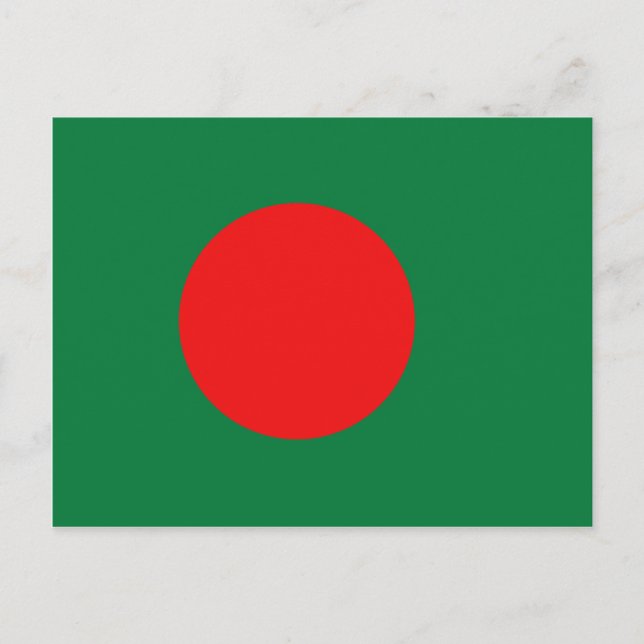 Tarjeta postal Bandera de Bangladesh (Anverso)