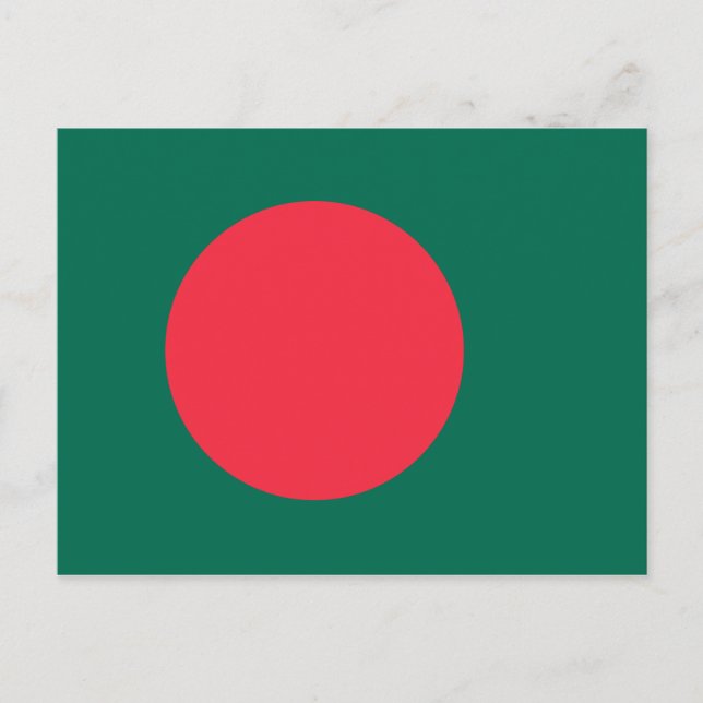 Tarjeta postal Bandera de Bangladesh (Anverso)