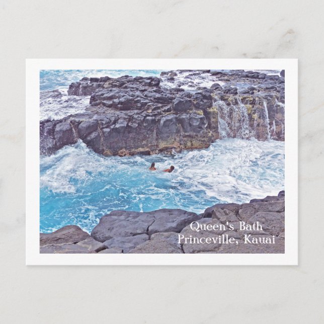 TARJETA POSTAL, BAÑO/PRINCEVILLE DE LA REINA, KAUA (Anverso)