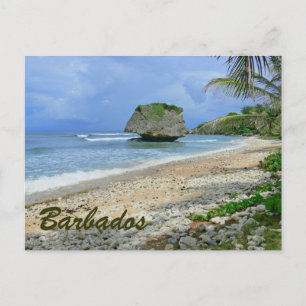 TARJETA POSTAL BARBADOS (PLAYA/ROCA GRANDE)