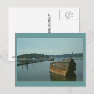 Tarjeta postal - Barco abandonado