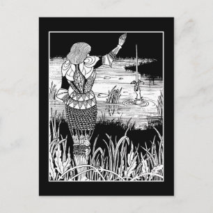 Tarjeta postal Beardsley Knight Excalibur