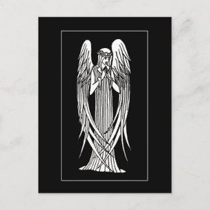 Tarjeta postal Beardsley Nouveau Angel Post