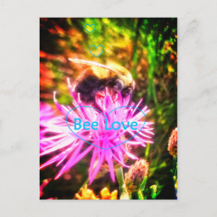 TARJETA POSTAL BEE LOVE ORIBRIGHT