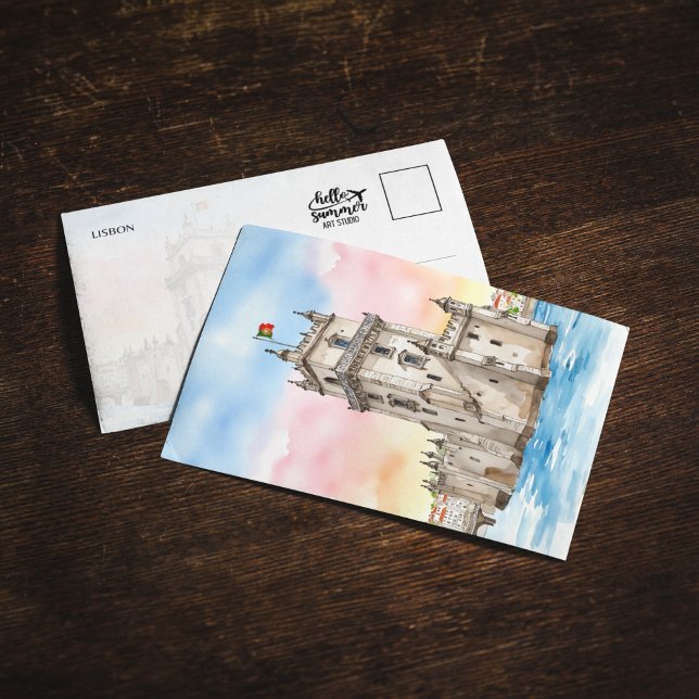 Tarjeta postal Belem Tower Lisboa Portugal (Subido por el creador)