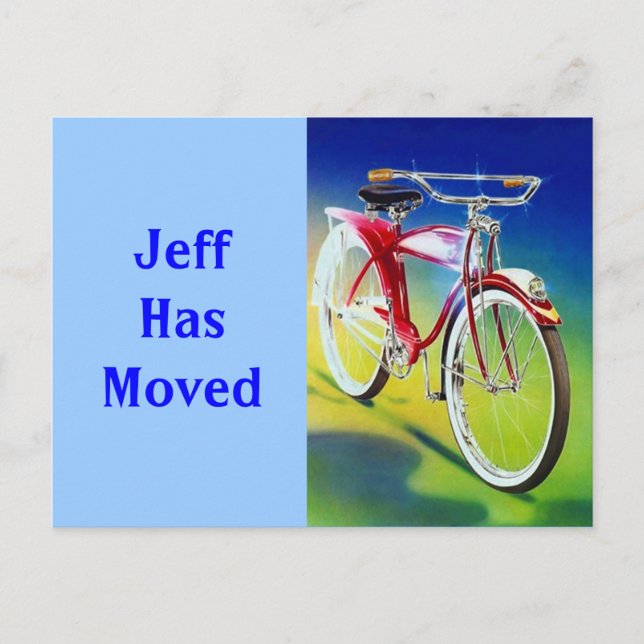 Tarjeta Postal Bicicleta Antigua Movida Nueva Dire (Anverso)