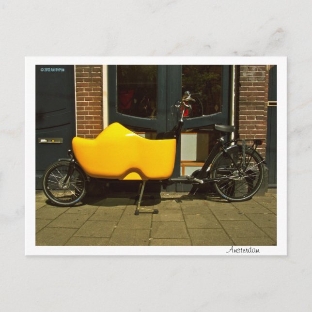 Tarjeta postal - Bicicleta construida para zapato (Anverso)