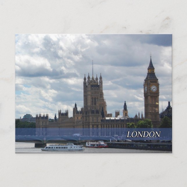 Tarjeta postal Big Ben de Londres (Anverso)
