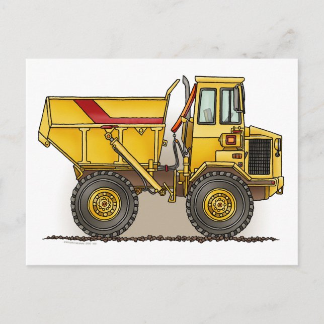 Tarjeta postal Big Dump Truck (Anverso)