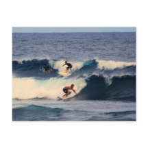 Tarjeta postal Big Island Hawaii Surfers