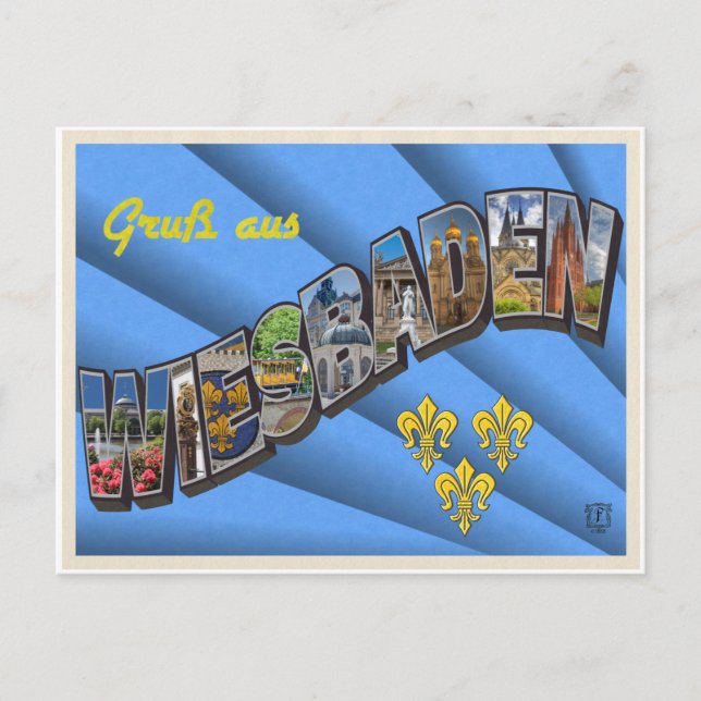 Tarjeta postal Big Letter Wiesbaden (Anverso)