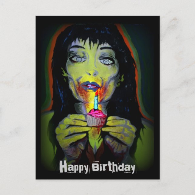 Tarjeta postal "Birday Zombie" (Anverso)