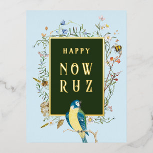 Tarjeta postal BLANK Happy Nowruz Songbird