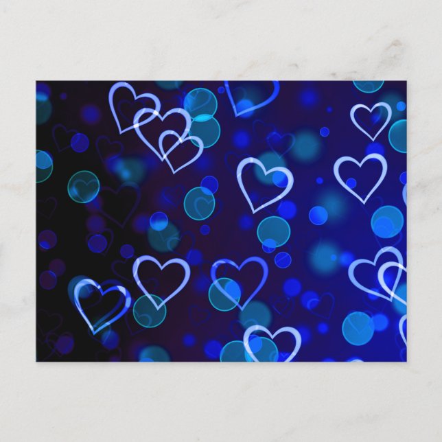 Tarjeta postal Blue Hearts (Anverso)