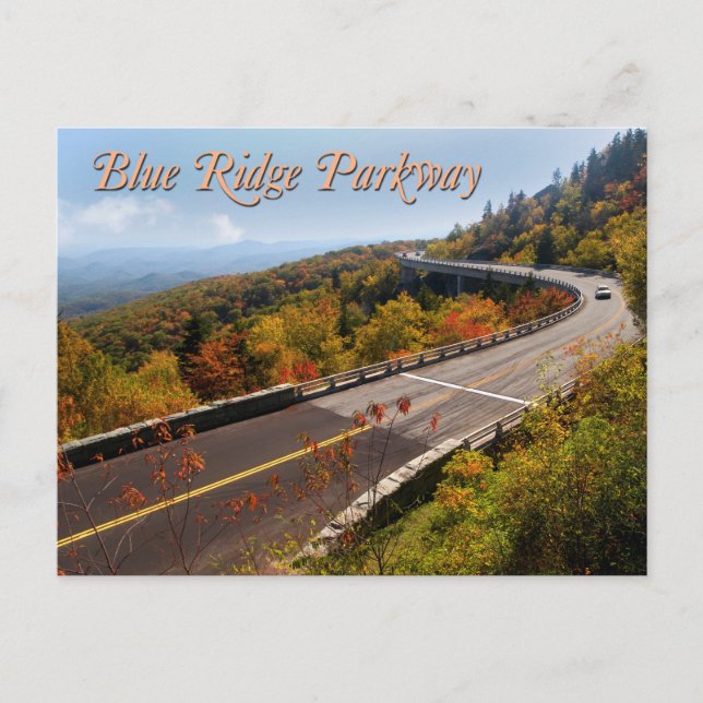 Tarjeta postal Blue Ridge Parkway (Anverso)