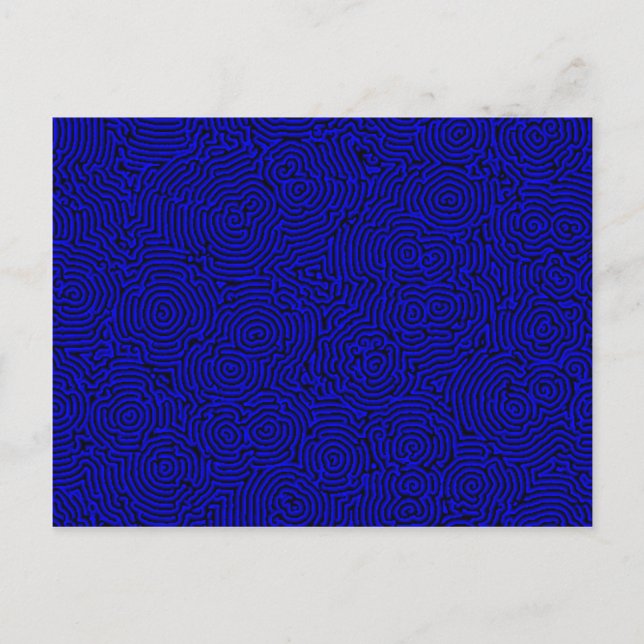Tarjeta postal Blue Whorls (Anverso)
