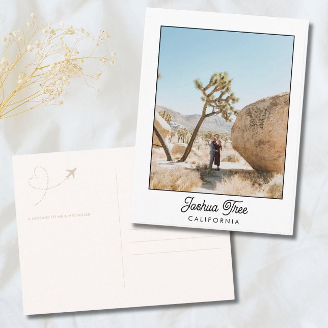 Tarjeta postal Boda personalizada (Personalized Wedding Guestbook Postcard Vertical
)