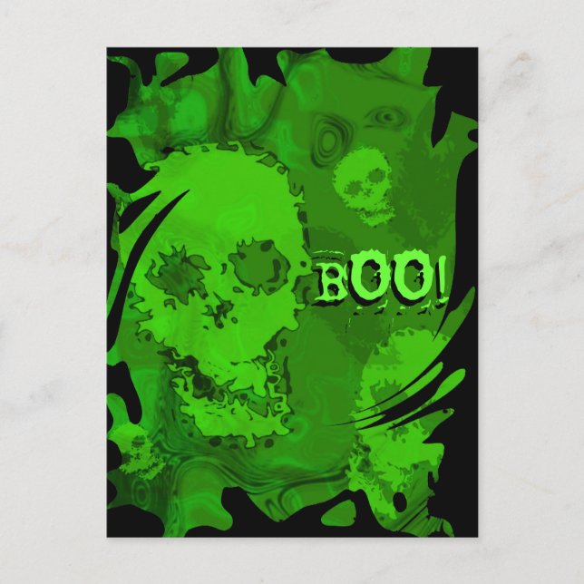 Tarjeta postal "Boo!" de Skull Specters (Anverso)