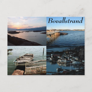 Tarjeta postal Bovallstrand de 4 imágenes