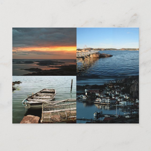 Tarjeta postal Bovallstrand de 4 imágenes (sin tex (Anverso)