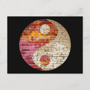 Tarjeta postal Brick Yin Yang