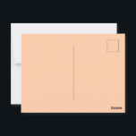 Tarjeta postal brillante de melocotón sólido para<br><div class="desc">Envía deseos cálidos con esta tarjeta postal brillante de melocotón sólido,  perfecta para tu mensaje especial. Su color suave e invitante y su acabado brillante hacen que cada nota se sienta personal y sincera. Ideal para celebraciones,  agradecimientos o saludos reflexivos.</div>