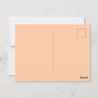 Tarjeta postal brillante de melocotón sólido para 