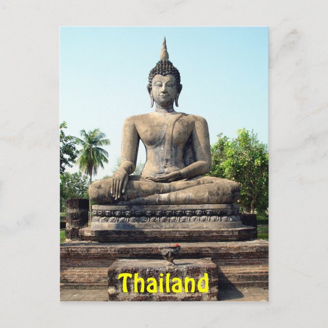 Tarjeta postal Buddha Sukhothai Tailandia (Anverso)