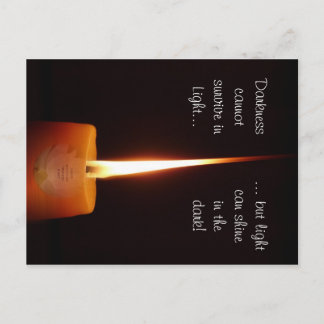 Tarjeta postal budista SGI con Lotus Candle y NMRK