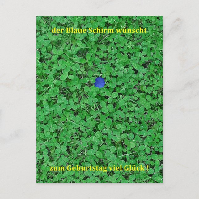 Tarjeta postal - Buena suerte (Anverso)