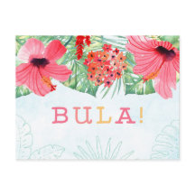 Tarjeta postal BULA, tarjeta de Fiji o Tiki