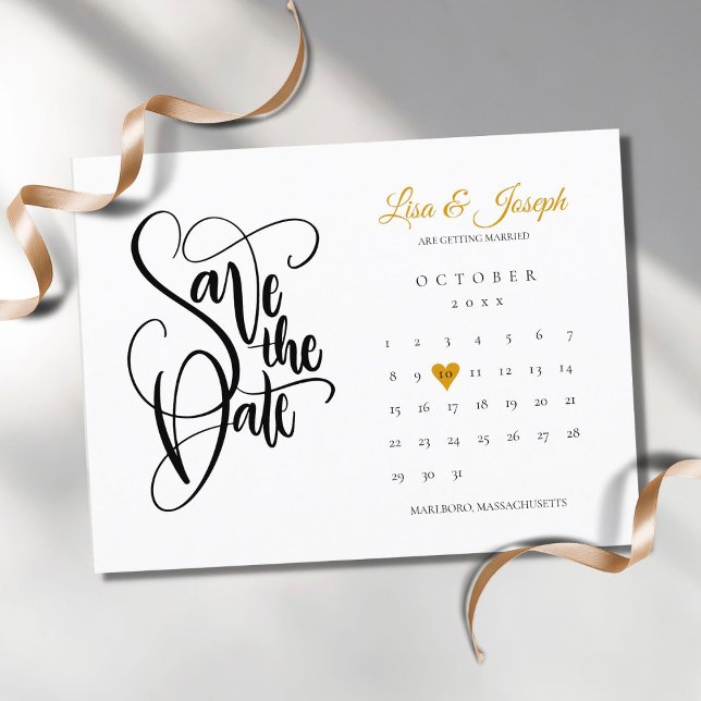 Tarjeta Postal Calendario de Fecha de Guardado Cor (Subido por el creador)