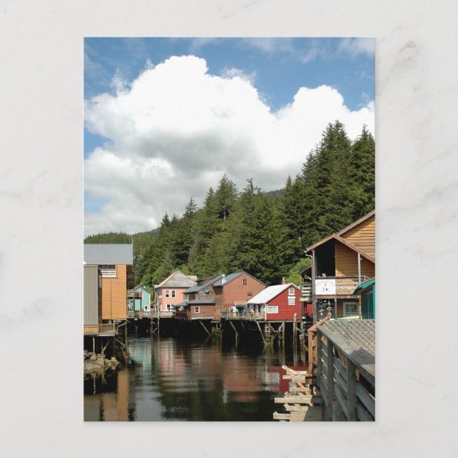 Tarjeta postal - Calle Ketchikan Creek - Alaska (Anverso)