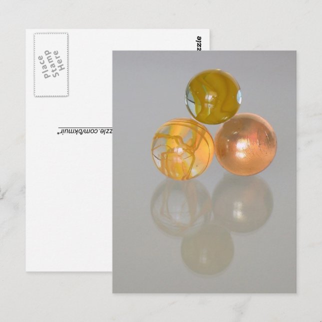 Tarjeta postal - canicas naranjas (Anverso / Reverso)