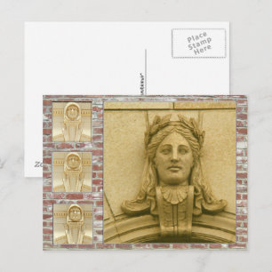 Tarjeta postal: caras en edificios