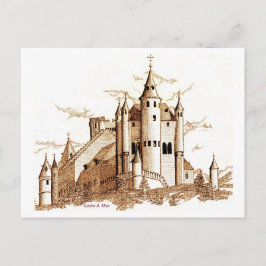 Tarjeta postal - Castillo en España (sepia)