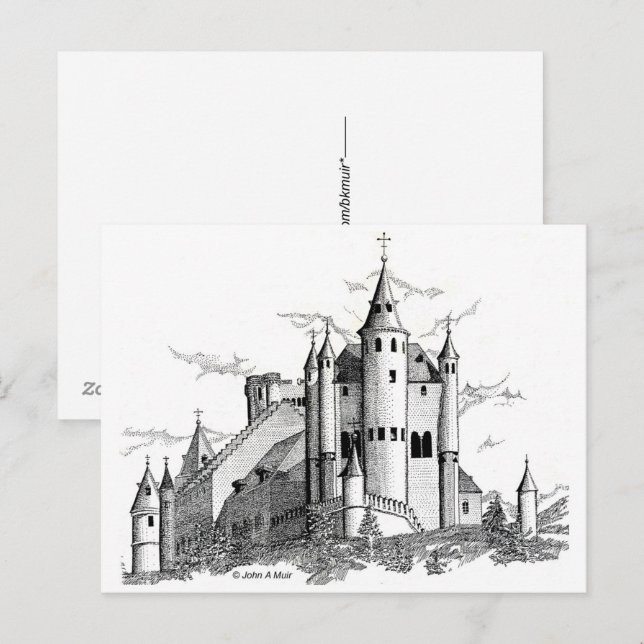 Tarjeta postal - Castillo Español (Anverso / Reverso)