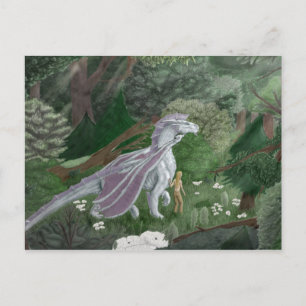 Tarjeta postal CasualStrollElf&Dragon