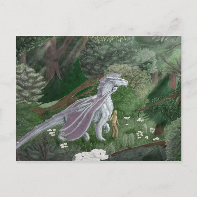 Tarjeta postal CasualStrollElf&Dragon (Anverso)