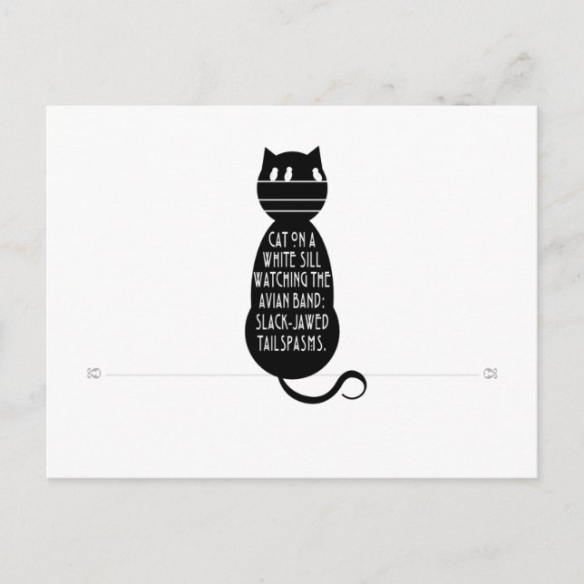 Tarjeta postal Cat Haiku (Anverso)