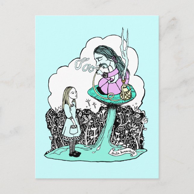 Tarjeta postal Caterpillar para Humo de Hookah (Anverso)