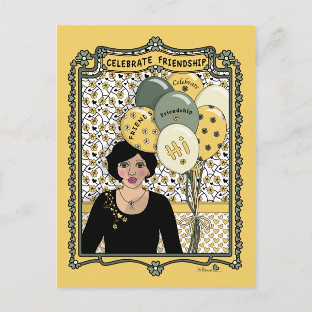 Tarjeta postal Celebrar la amistad_C (Anverso)