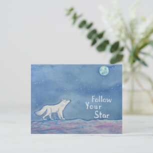 Tarjeta Postal Celeste Sigue Tu Estrella